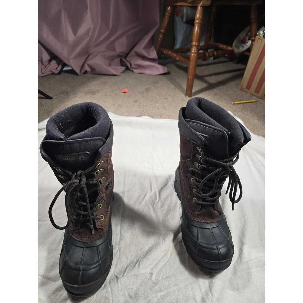 Kamik Mens Winter Boots Size 7 Brown And Black